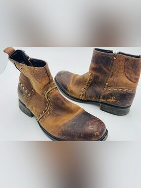 Men's BED STU boots Brown Leather Ankle Boots size 12